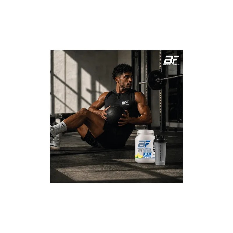 Aminoácidos Bcaas + Glutamina Beast Form 1kg De 50 Serv.