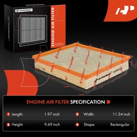 A-Premium 2-PC Engine Air Filter Compatible with Nissan Frontier 2020 2021 2022 2023 2024, 3.8L, Replace# 165469BT1A