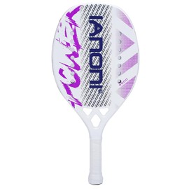 Beach Tennis Paddle Beach Tennis Racket Carbon Fiber with EVA Memory Foam Core-White