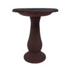 Tierra Garden Birdbath for Outdoors - 24"x19" Red Fiber Clay