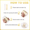 sourcing map 50Pcs Napkin Rings Laser Cut Foil Paper, Napkin