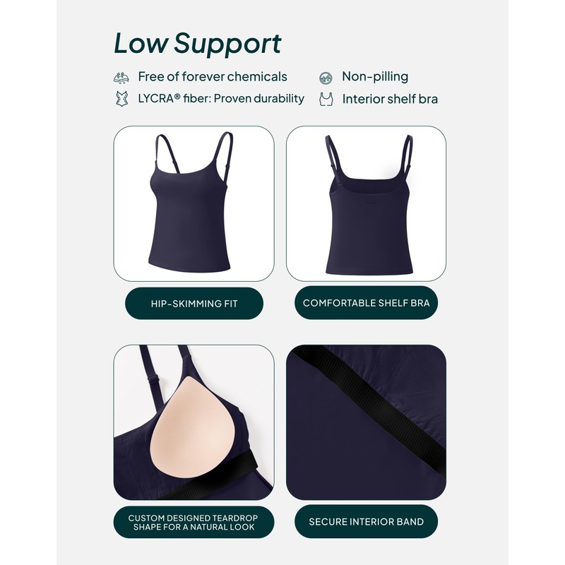 PAVOI ACTIVE Yoga Tank Top with Built in Bra for