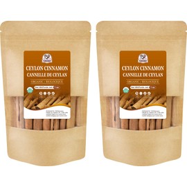 52USA Organic Ceylon Cinnamon Sticks, 1 Ounce (Pack of 2), True Cinnamon Farmed in Sri Lanka, Whole Cinnamon Sticks Bulk, Vegan, Non GMO, 56g
