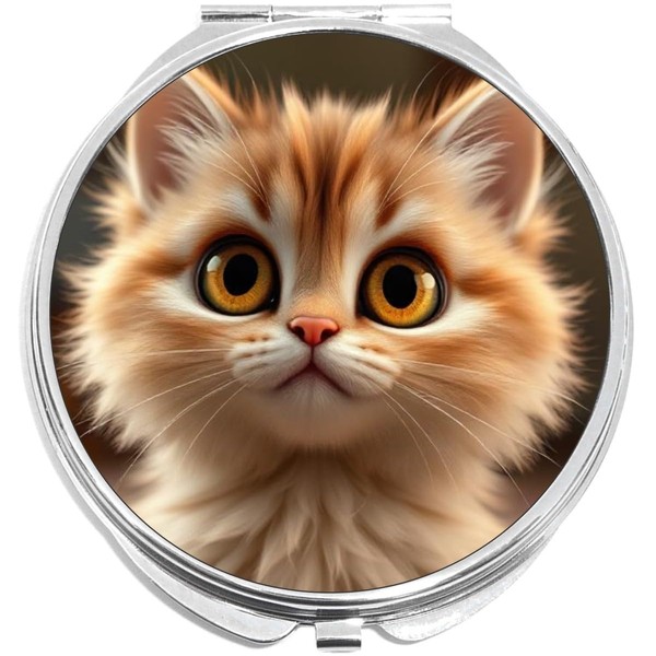 NewCharms Cute Baby Cat Kitten Compact with Mirrors - Perfect