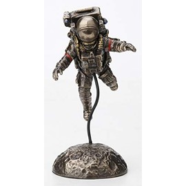 Veronese Design 6 1/8 Inch Zero G Astronaut Moon Landing Resin Statue Bronze Finish
