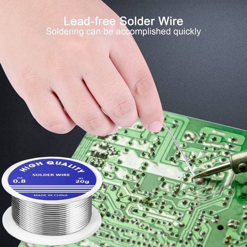 Solder Wire,0.8mm Soldering Wire Lead Free Sn99.3 Cu0.7 with Rosin