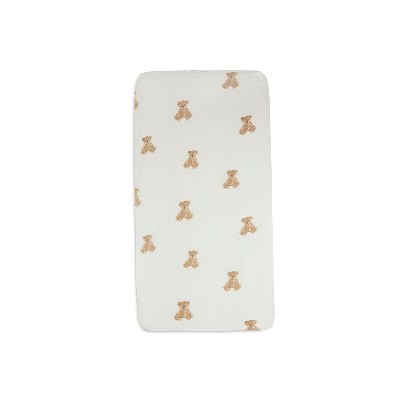 Jollein 511-507-66095 Spannlaken Teddybär weiß (60x120 cm)