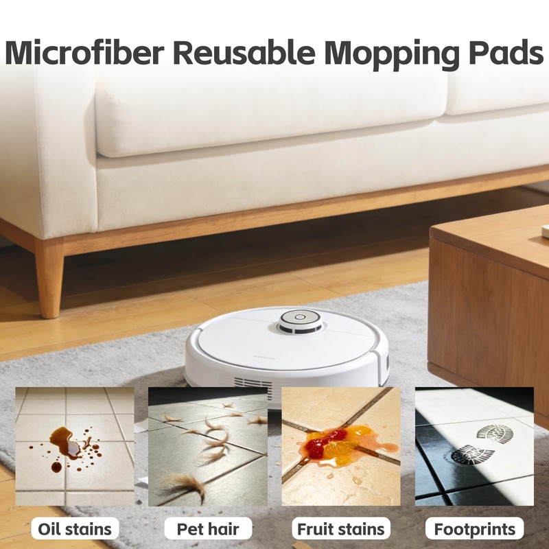 10 Pack Replacement Mop Pads,Washable Reusable Mopping Pads Compatible with