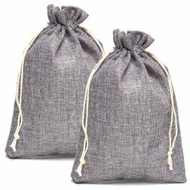 HERZWILD Jute Bag, Jute Bag, Fabric Bag, Gift Bag for Advent Calendar (Grey-17 x 23 cm, 15 Pieces)