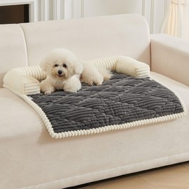 HAOMAIJIA Dog Couch Bed for Medium Dogs, Non Slip Pet Couch Covers for Sofa Thick Soft Washable Dog Couch Cover Protector All Seasons Universal Dogs and Cats Bed Mat (Grey, Medium)