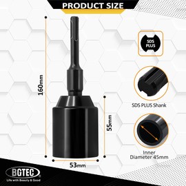 Ground Rod Driver Bit-BGTEC 2pcs 1-3/4" SDS Plus Grounding Rod for All SDS Plus Rotary Hammer Drill