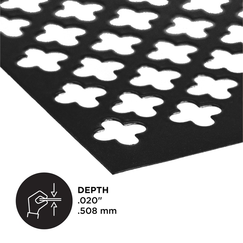 M-D Building Products 56018 Black Aluminum Sheet Cloverleaf 12 in.