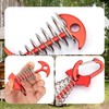 Walquicks 10Pcs Fishbone Deck Anchor Pegs, with Spring with Carabiners