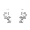 Ganter Normelemente Hanging hinges, die-cast zinc, GN 337-ZD-50-50-A-1-SW, 50 x
