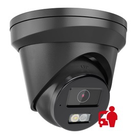 Anpviz 4K PoE IP Camera Outdoor, 8MP Smart Dual Light Turret Security Camera, Human/Vehicle Detection, 2.8mm Lens, Hybrid Color Night Vision, Full Metal Housing, Built-in Mic, IP67 Waterproof (Black)