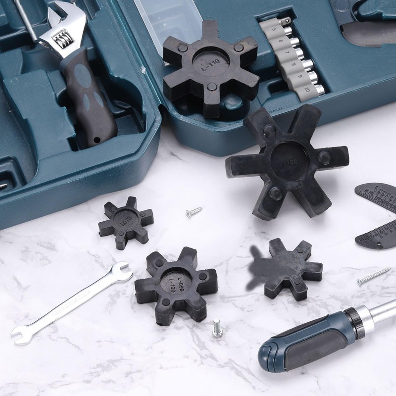 sourcing map 8pcs L75 Jaw Coupling Insert, Flexible Solid Type