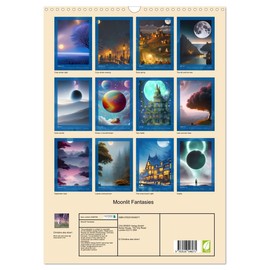 Moonlit Fantasies (Wall Calendar 2026 DIN A3 Portrait), CALVENDO 12 Month Wall Calendar