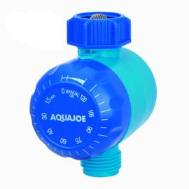 Aqua Joe AJ-WTX2 Set of 2 Manual Water Timers | Dual-Zone Coverage | 2 Hours Max Timer | Built-in Timer Bypass Function