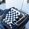 Pack of 25 Checked Flag, Mini Black and White Racing