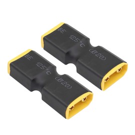RIIEYOCA XT90 Male to Male Connector no Wire Adapter,XT90 Connector Adapter for RC FPV Car Plane Drone LiPo Battery etc XT90 Port Conversion(2 Pack)