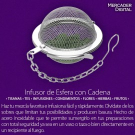Mercader Digital Paquete De 10 Infusor Para Té De Bola Con Malla / Mayoreo