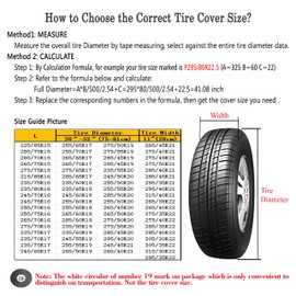 MOONET Tire Covers for RV Wheel (2 Pack Silver), Oxford Waterproof UV Sun Protectors for Motorhome Boat Trailer Camper Van SUV, D81cm x H28cm for Diameter 30"-32"