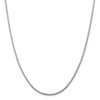Solid 925 Sterling Silver 2mm Diamond-cut Round Franco Chain Necklace - with Secure Lobster Lock Clasp 18"