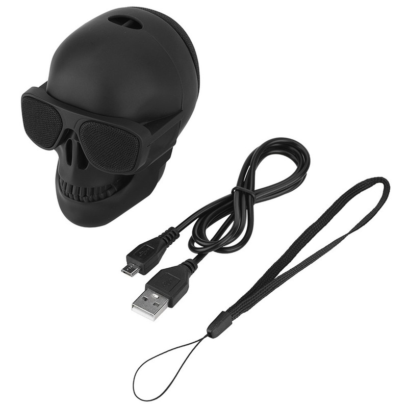 New Skull Head Speaker Portable Mini Wireless Bluetooth Stereo Speaker