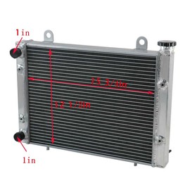 RADREPLA 1240527 ATV Aluminum Radiator for 2010-2014 Polaris Ranger 400 500 570 800 900 EFI Crew Radiador for Polaris 2015-2016 M1400 Radiators 2011 2012 2013 10 11 12 13 14 15 16