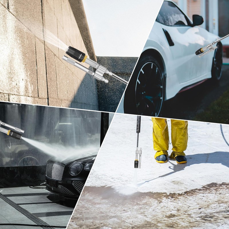 M5 Twist Nozzle,3-7 GPM Two-in-one Adjustable Downstream Soft Wash Nozzle,1/4"