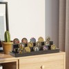 Military Coin Display Holder,Wooden Display Stand,4 Row Army Coin Case