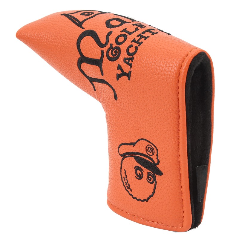 Golf Putter Headcover Orange Sailor's Hat Pattern PU Waterproof Surface