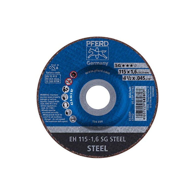 PFERD 4-1/2" Depressed Center SG Steel Cut-Off Wheel – Type