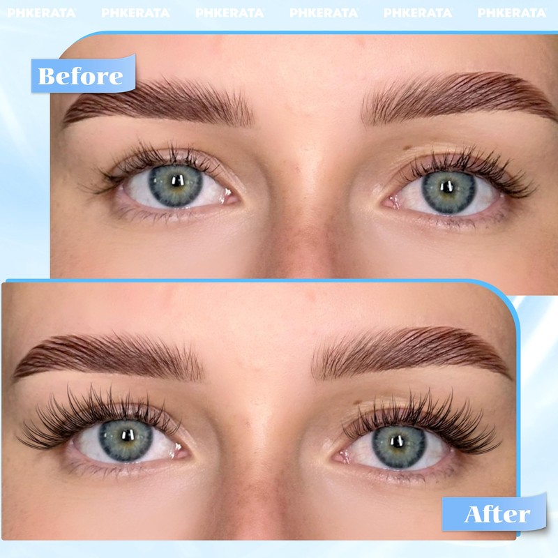 PHKERATA Wispy Lash Extension Kit Natural Lash Clusters Kit DIY