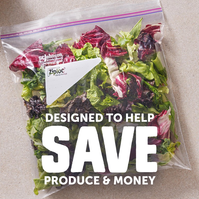 Ziploc Food Storage Produce Bags, Seal Top to Keep and