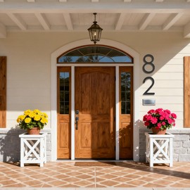10 Inch Large house Numbers for Outside Modern,Metal House Numbers Black Address Numbers For House Matte Black Floating Mount And Flush Mount Aluminum Home Address Numbers 2
