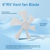 6 inches RV Vent Fan Blade Replacement 1PCS with 12V