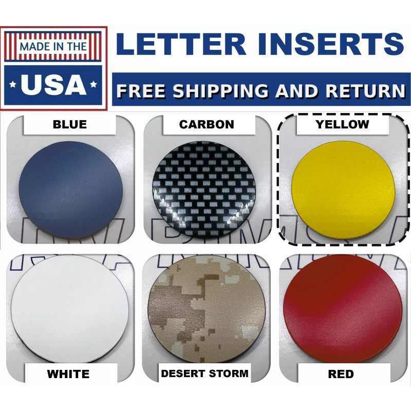 Advanced Trims Yellow Raised Plastic Tailgate Letters Inserts NEW CHEVY