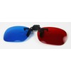 Red Blue/Cyan Anaglyph 3D Clip On Glasses - Games, Movie