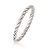 Ross-Simons 18kt White Gold Roped Ring. Size 7