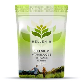 Hellenia Selenium 200ug Vitamins A,C,E + Zinc - 90 Tablets - Antioxidant Formula