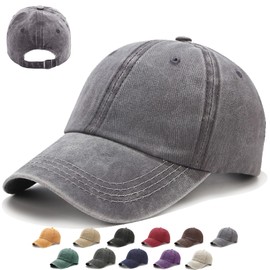 XIEXIESHER Unisex Baseball Cap for Men and Women, 1/2 Pieces, One Size, Metal Closure, Adjustable, 14 Colours, Vintage Baseball Cap, Retro Peaked Cap, UV Protection, Outdoor, Travel, Fishing, Camping