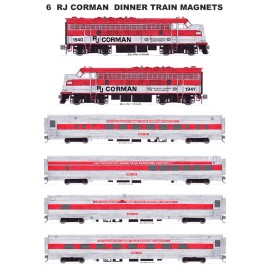 RJ Corman My Old Kentucky Dinner Train 6 magnets Andy Fletcher