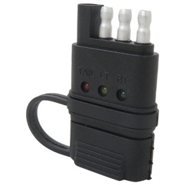 4-Way Trailer Circuit Tester with LED Indicators Use for Testing Turn Signal Light Taillight, 4 Pin Male and Female Trailer Tester