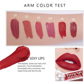 2PCS Maquillaje de Lápiz Labial Líquido Mate, Pintalabios Permanente Líquido Mate de Larga Duración y Resistente al Agua, Barras de labios líquidas-Brillo de Labios Antiadherente Kit de Maquillaje para Mujeres San Valentín Cumpleaños