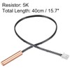 sourcing map 5K NTC Thermistor Probe 15.7 Inch Copper Sensitive