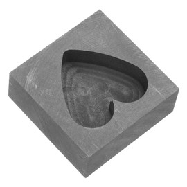 HEMOTON Heart Graphite Casting Ingot Moulds Heart Refining Mould Metal Refining Scrap Melting Casting Mould for Melting Casting Refining Silver Gold Metal Aluminum Copper Brass