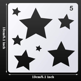 Outus 16 Pieces Kids Drawing Stencils Basic Shape Plastic Drawing Stencil Template Geometry Shape Reusable DIY Painting for Kids Girls Boys Gifts Home Classroom Crafts