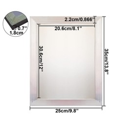 2 Pack Aluminum Silk Screen Printing Screens 25 * 35 CM Frame-110 White Mesh