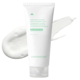 caraseoul Limpiador Facial K-Beauty Heartleaf Calmante, Espuma para Doble Limpieza, con Ácido Hialurónico y BHA, Suave para Piel Sensible (150 ml / 5.07 fl oz)